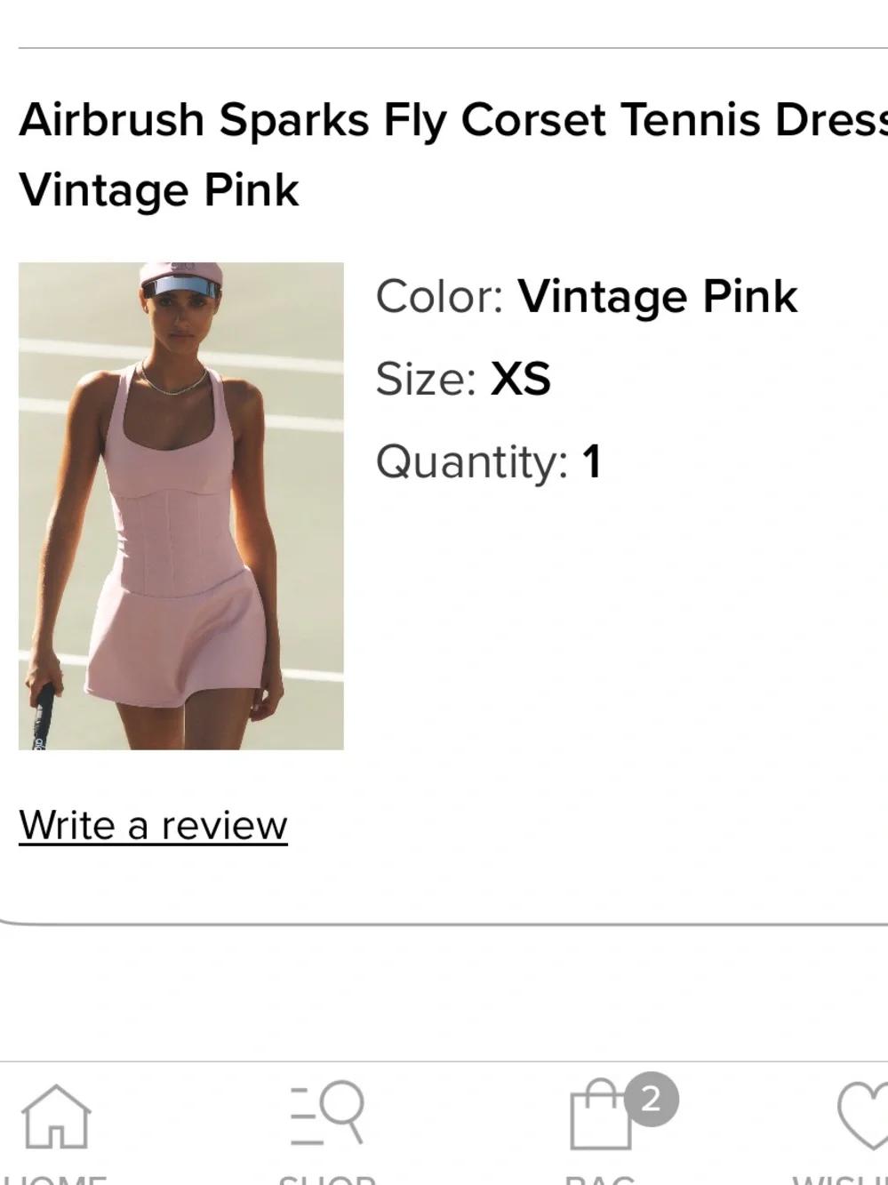 ALO Yoga Pale Pink Corset-Style Fit & Flare Dress